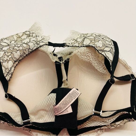 Victoria's Secret Dream Angels High Neck Long Line Padded Demi Bra Size 32DD - Picture 9 of 12
